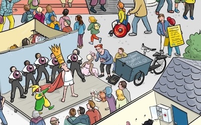 Prävention und Kindeswohl: Wimmelbild